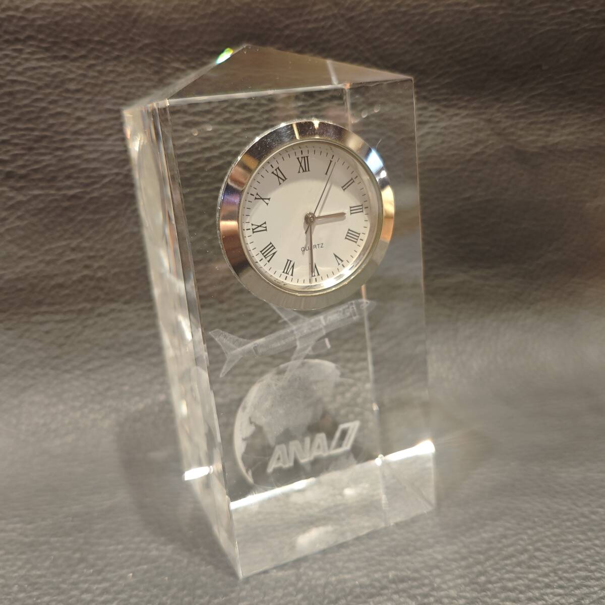 ANA 737 クリスタル レーザー3D彫刻 時計 非売品 美品拍卖