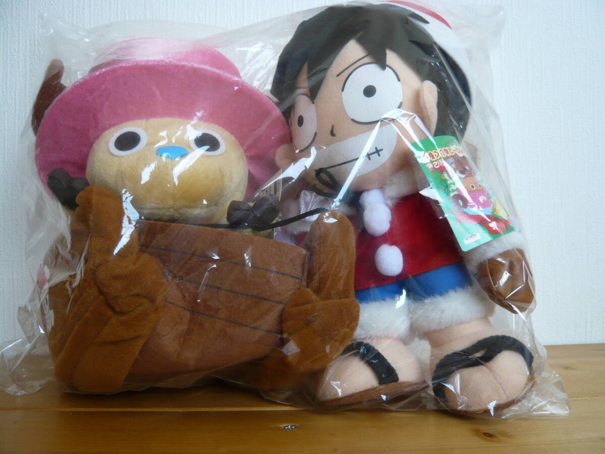 ONE PIECE ワンピース★ぬいぐるみ★DXサンタクロースぬいぐるみ★全長約30cm★ルフィ&チョッパー 全2種セット拍卖