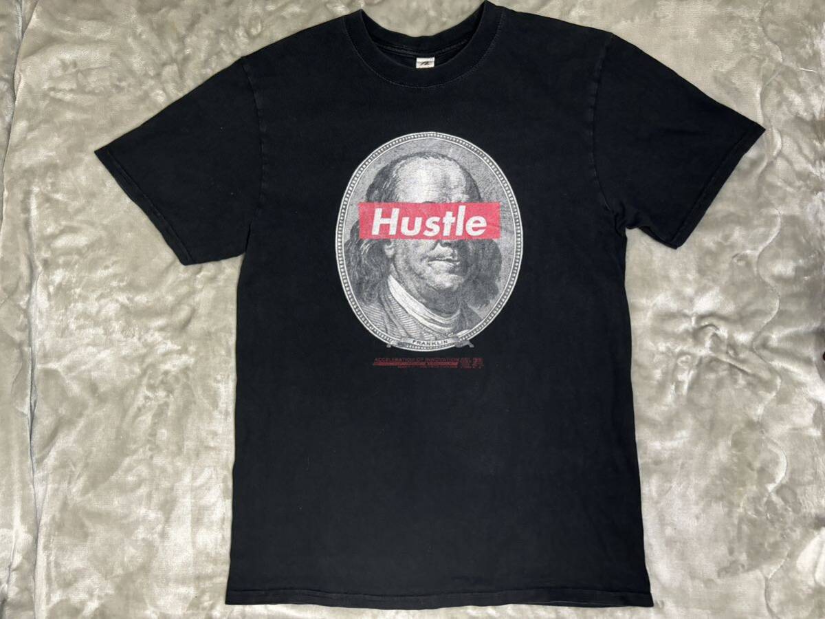 Hustle グッドデザイン 古着 Tシャツ Mサイズ 半袖 拍卖