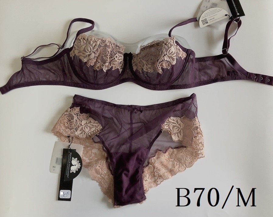 B70+M☆AMBRA アンブラ 高級海外下着 イタリア製 セット 透け感あり拍卖