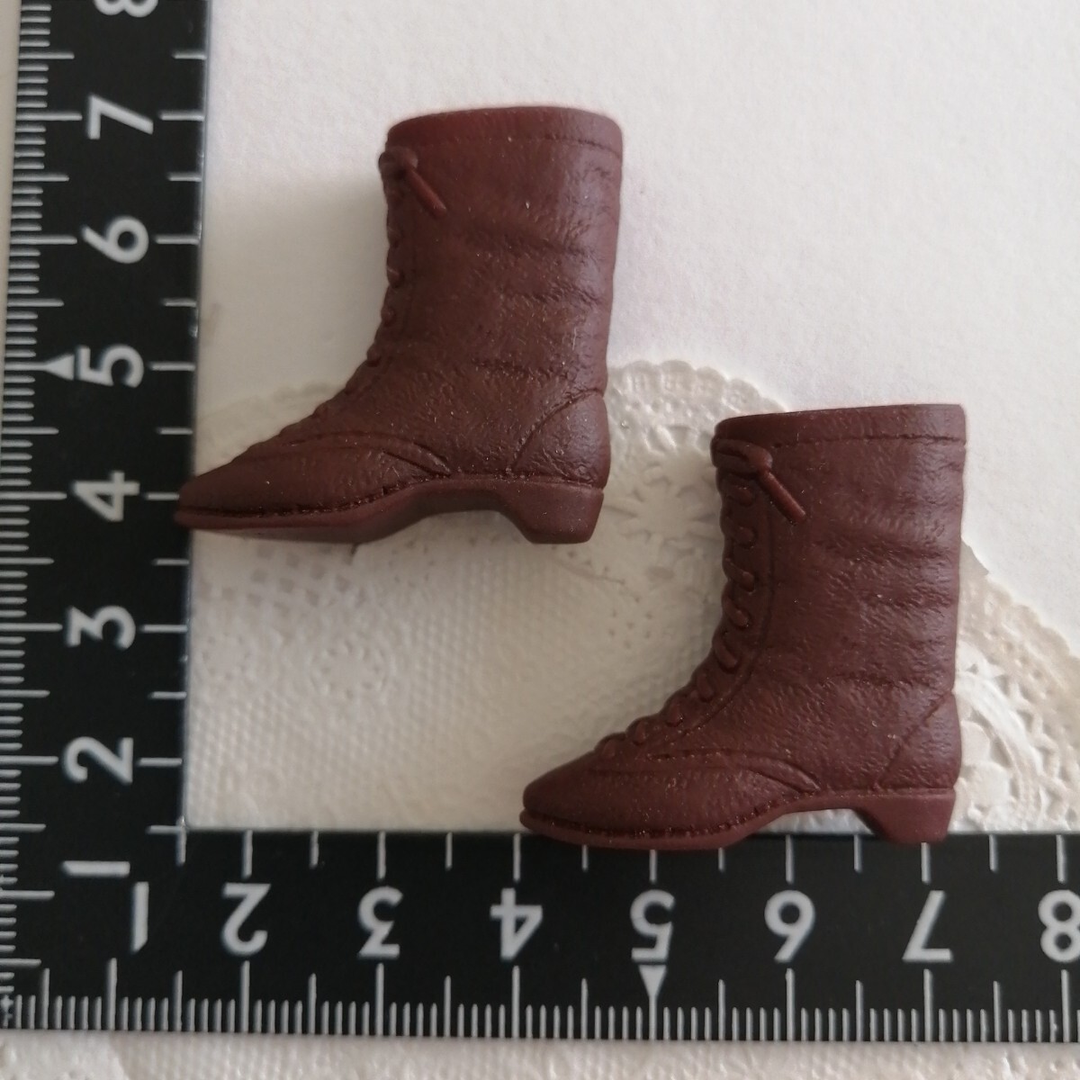 4r816 ドール用 ショートブーツ 茶色 ブラウン 焦げ茶色 momoko ジェニー リカちゃん 1/6ドール拍卖