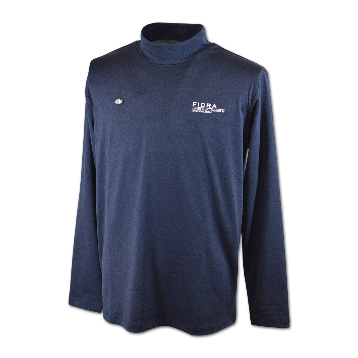 3割引【フィドラ】メンズ 長袖ハイネックシャツ LL 紺 FD5STG03 NV FIDRA ゴルフ おしゃれ かっこいい モックネック @拍卖