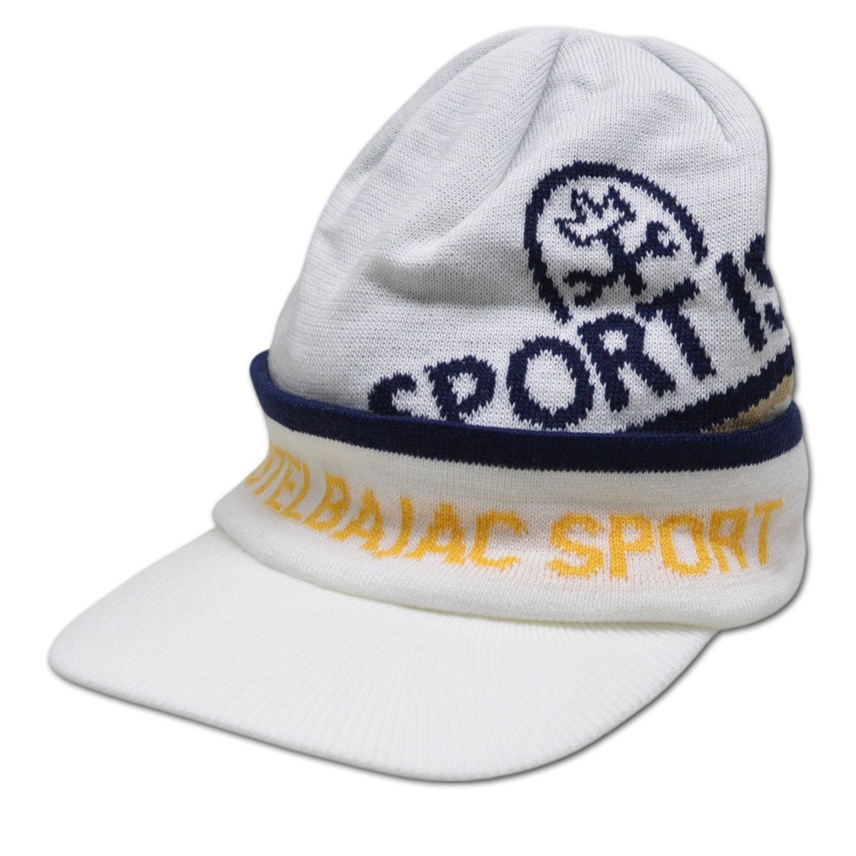 2024秋冬新作【カステルバジャック】メンズ ニットキャップ 帽子 白 7234491125-01 CASTELBAJAC ゴルフ カジュアル おしゃれ ギフト @拍卖