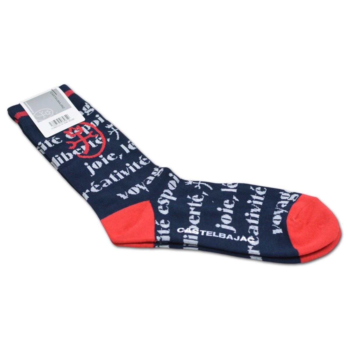 【カステルバジャック】メンズ 靴下 ソックス 紺 7214493123-59 CASTELBAJAC カジュアル ゴルフ メール便可 ポップ おしゃれ @拍卖