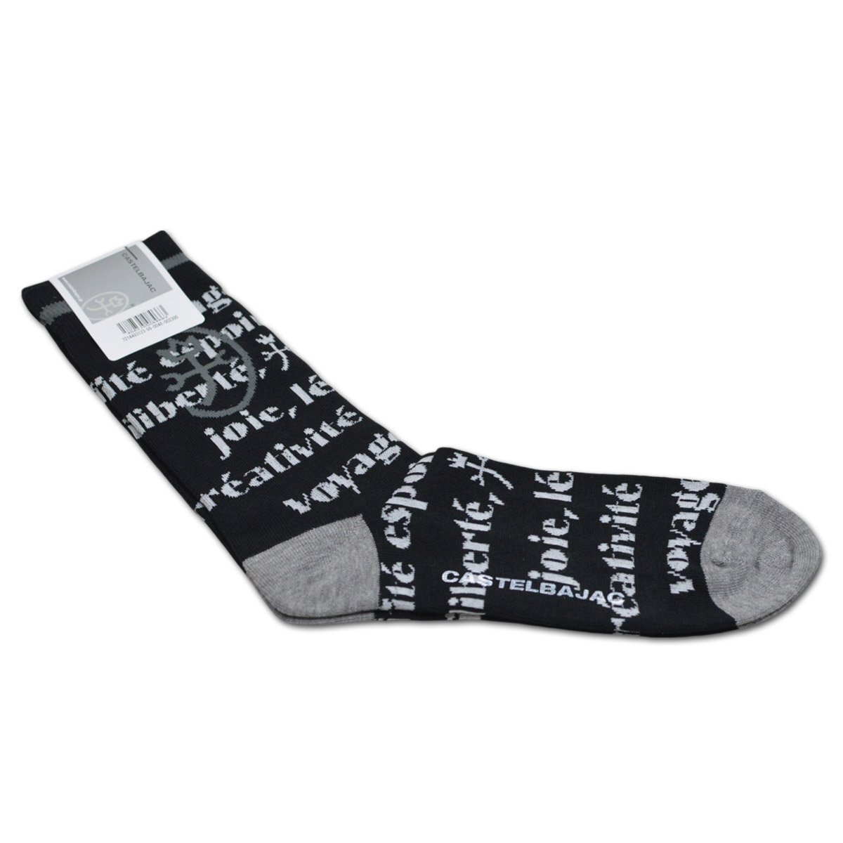 【カステルバジャック】メンズ 靴下 ソックス 黒 7214493123-99 CASTELBAJAC カジュアル ゴルフ メール便可 ポップ おしゃれ @拍卖