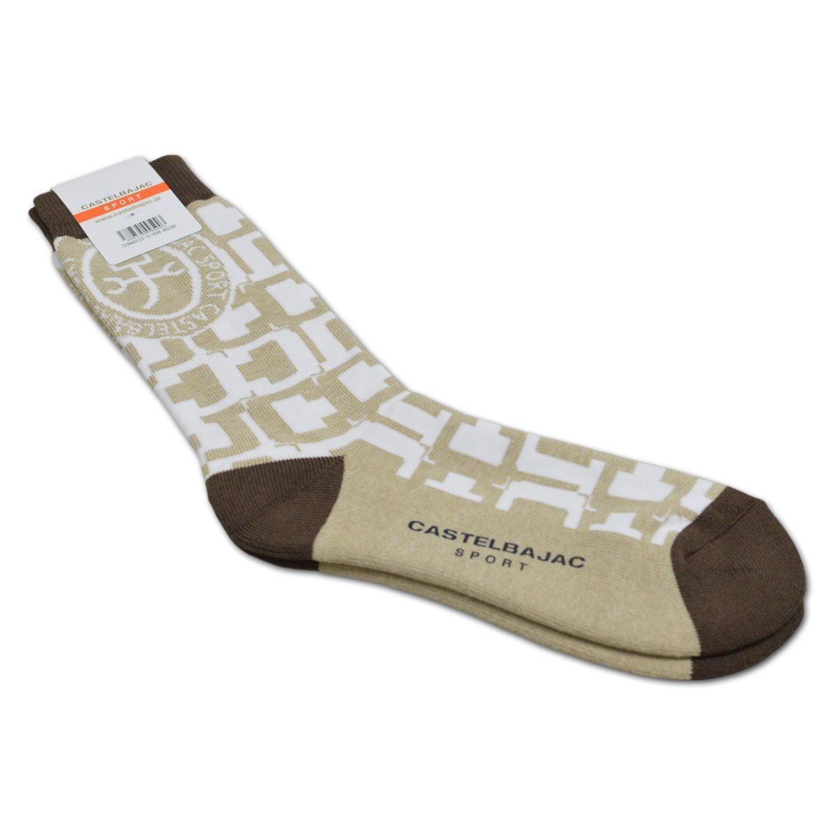 【カステルバジャック】メンズ 靴下 ソックス ベージュ 7234493123-12 CASTELBAJAC カジュアル ゴルフ ポップ おしゃれ @拍卖