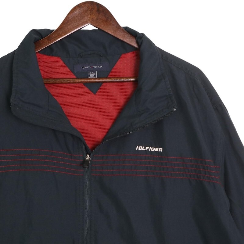 トミーヒルフィガー 長袖ウインドブレーカー ジャケット 古着 メンズUS-2XLサイズ jc-0016拍卖