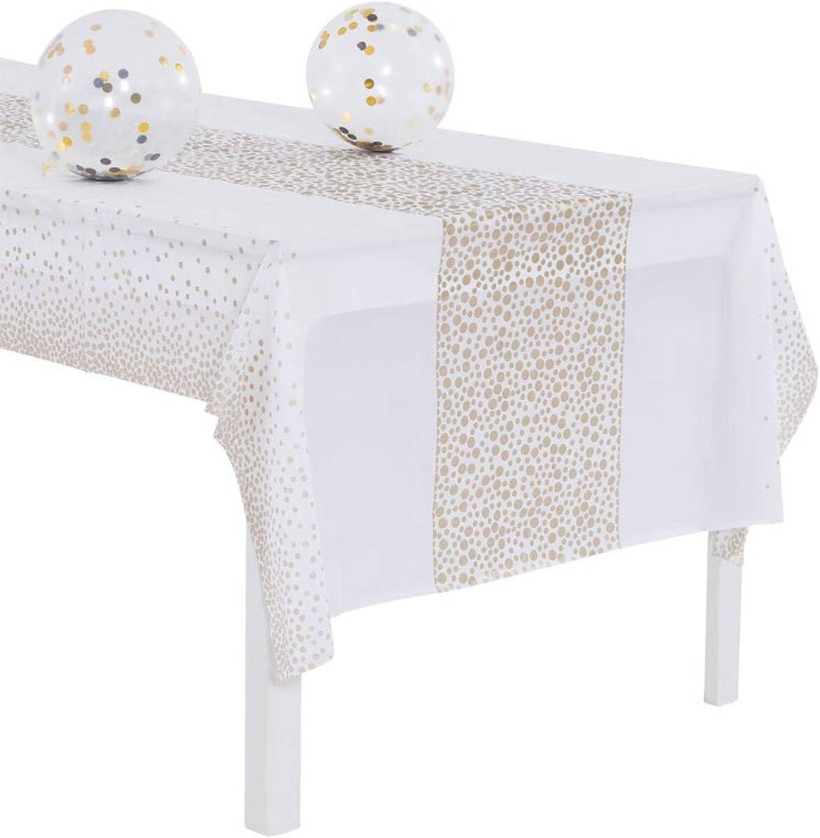 ●パーティーテーブルクロス 使い捨てテーブルクロス カフェ レストラン風 おしゃれ 誕生日 パーティー 137×274cm ホワイトゴールド拍卖