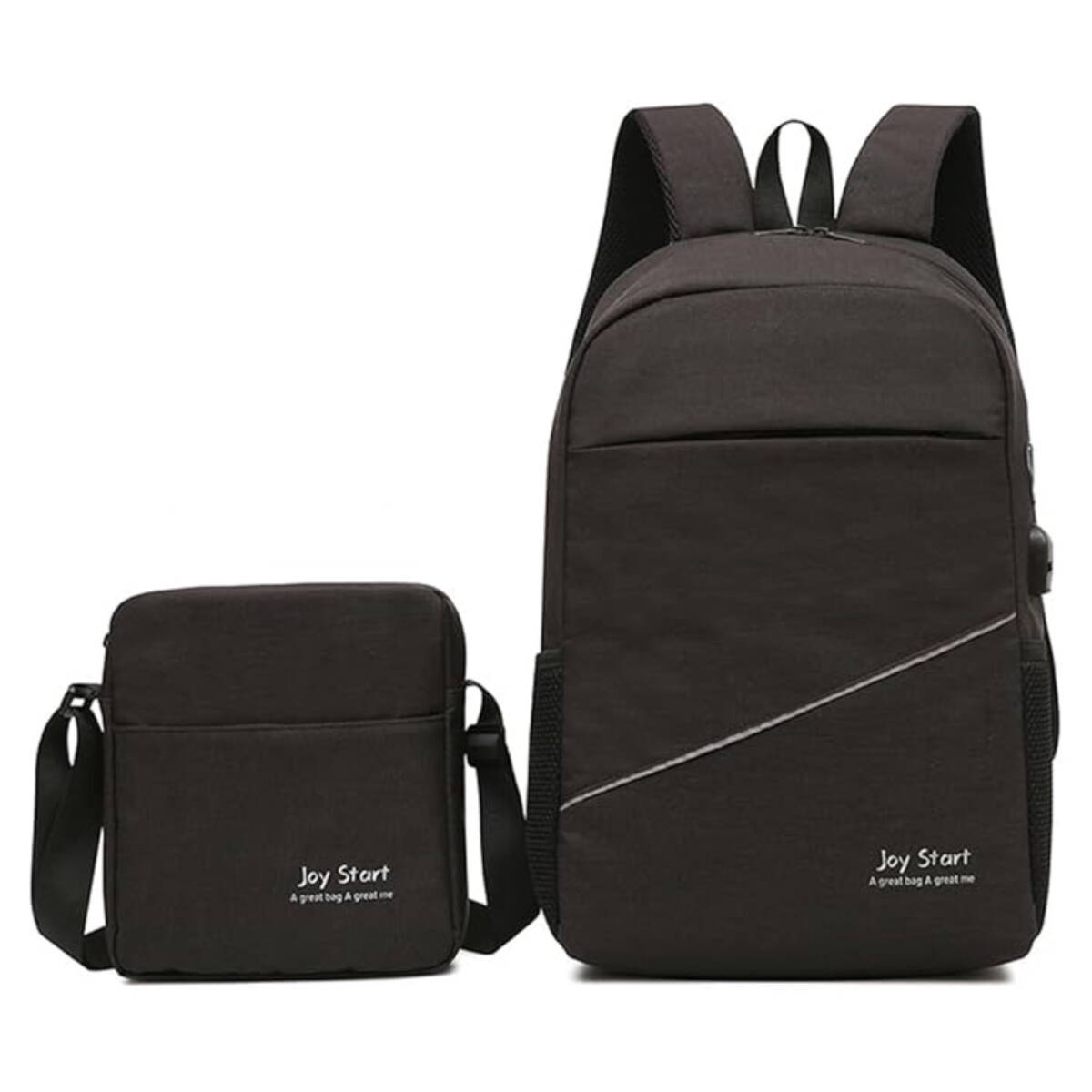 ●リュック ショルダーバッグ 2点セット バックパック ビジネスリュック デイパック 大容量 通勤 通学 ブラック拍卖