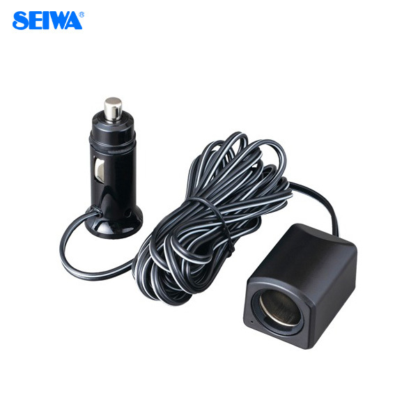 フィットコードソケット1 増設 電源ソケット シガーソケット ドラレコ リアカメラ等 DC12/24V リアまで届く コード長さ約4m セイワ F314 ht拍卖