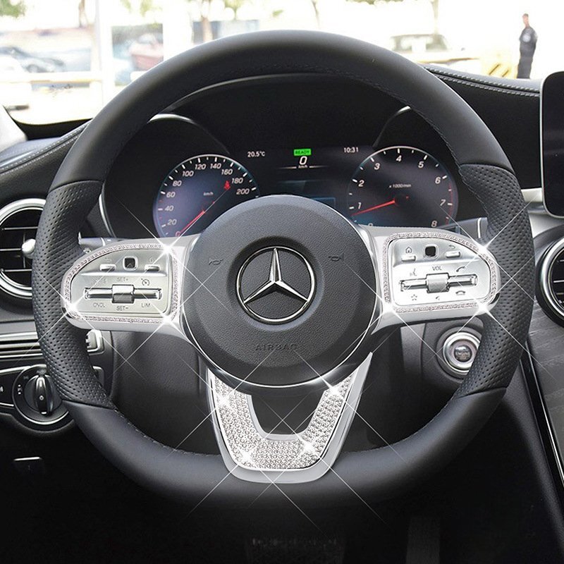 ラグジュアリー♪ メルセデス ベンツ スワロフスキー ステアリング カバー C118 CLA180 CLA200d CLA250 CLAクラス クーペ AMGライン拍卖