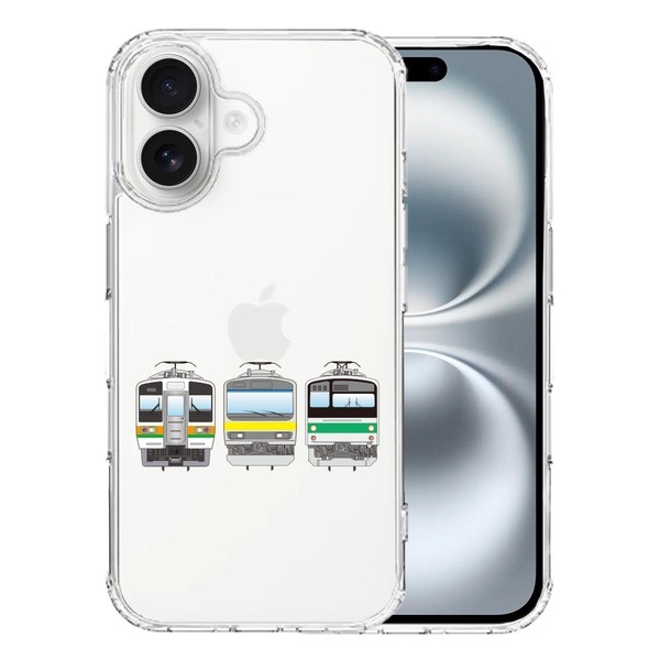 iPhone16 ケース クリア 鉄ちゃん 鉄道ファン 鉄道マニア スマホケース 側面ソフト 背面ハード ハイブリッド拍卖