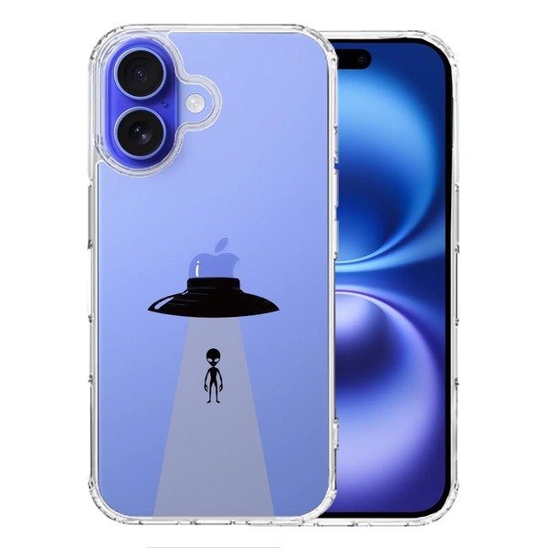 iPhone16 ケース クリア UFO 帰艦 スマホケース 側面ソフト 背面ハード ハイブリッド拍卖