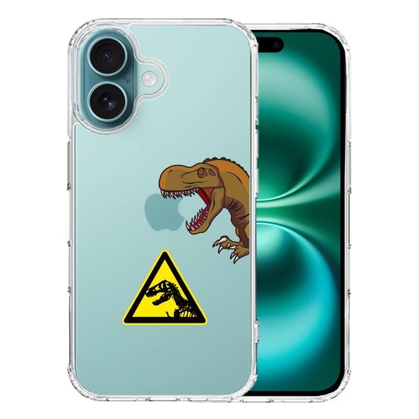 iPhone16 ケース クリア 肉食恐竜 スマホケース 側面ソフト 背面ハード ハイブリッド拍卖