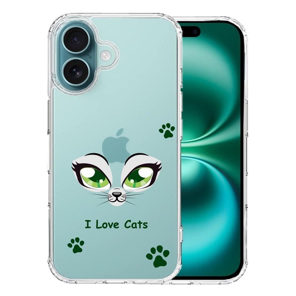 iPhone16 ケース クリア レイディー 猫 cats スマホケース 側面ソフト 背面ハード ハイブリッド拍卖