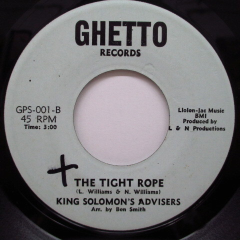 KING SOLOMON'S ADVISERS()-The Tight Rope / Back Of My Mind拍卖