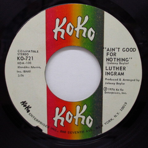 LUTHER INGRAM(ルーサー・イングラム)-Ain't Good For Nothing (Orig)ルーサー・拍卖