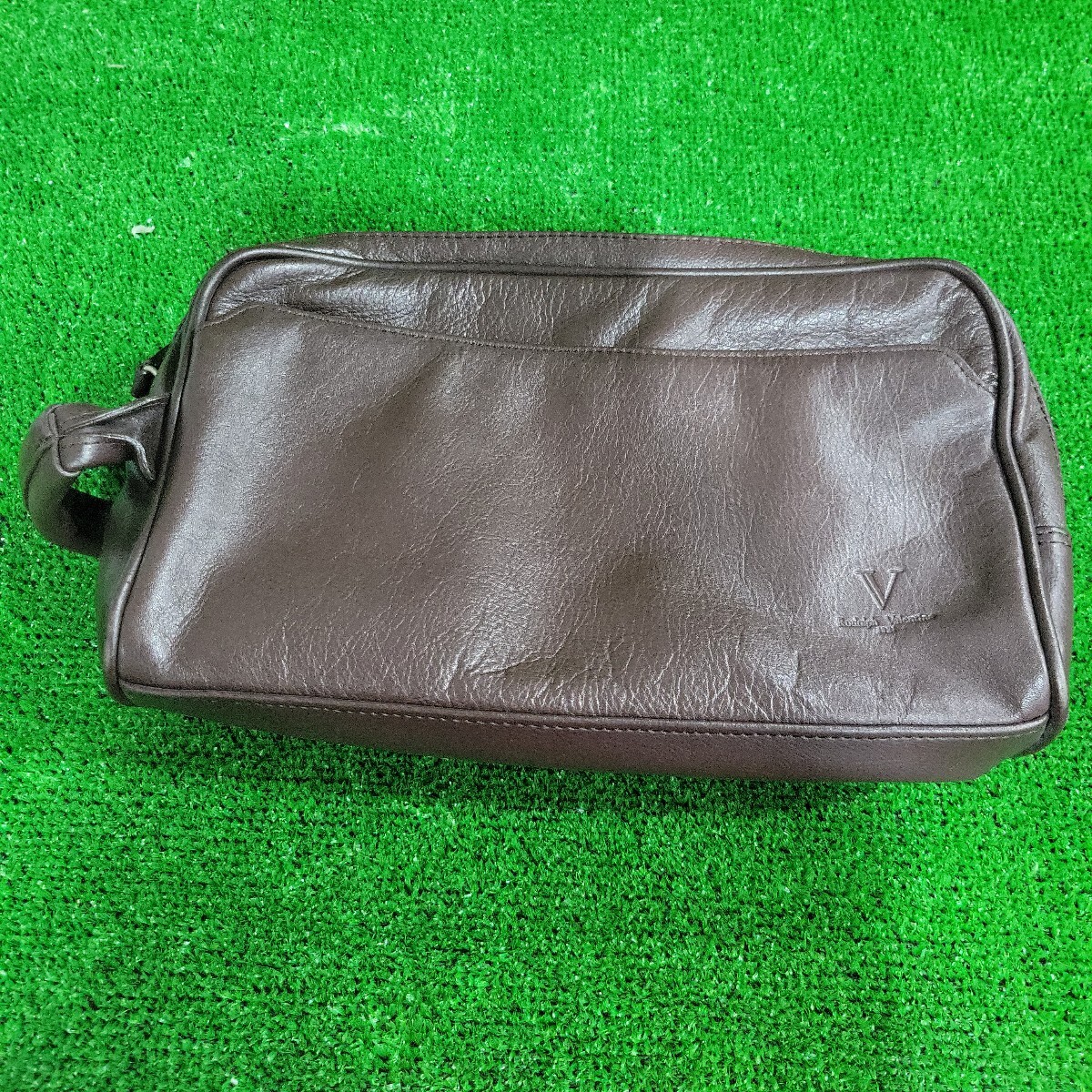 №5707 美品 Rudolph Valentino ルドルフヴァレンティノ クラッチバッグ セカンドバッグ ブラウン拍卖