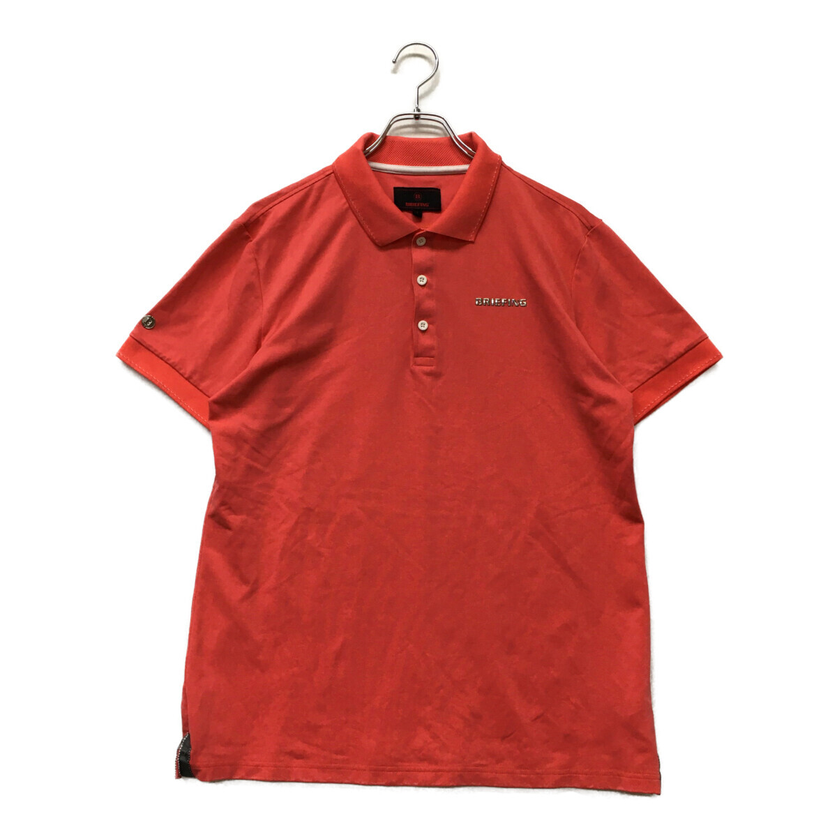 coco 中古 【SALE】ブリーフィング BRIEFING メンズ 半袖ポロシャツ L 赤 レッド シンプル 2023年モデル ネコポス発送可 096422拍卖