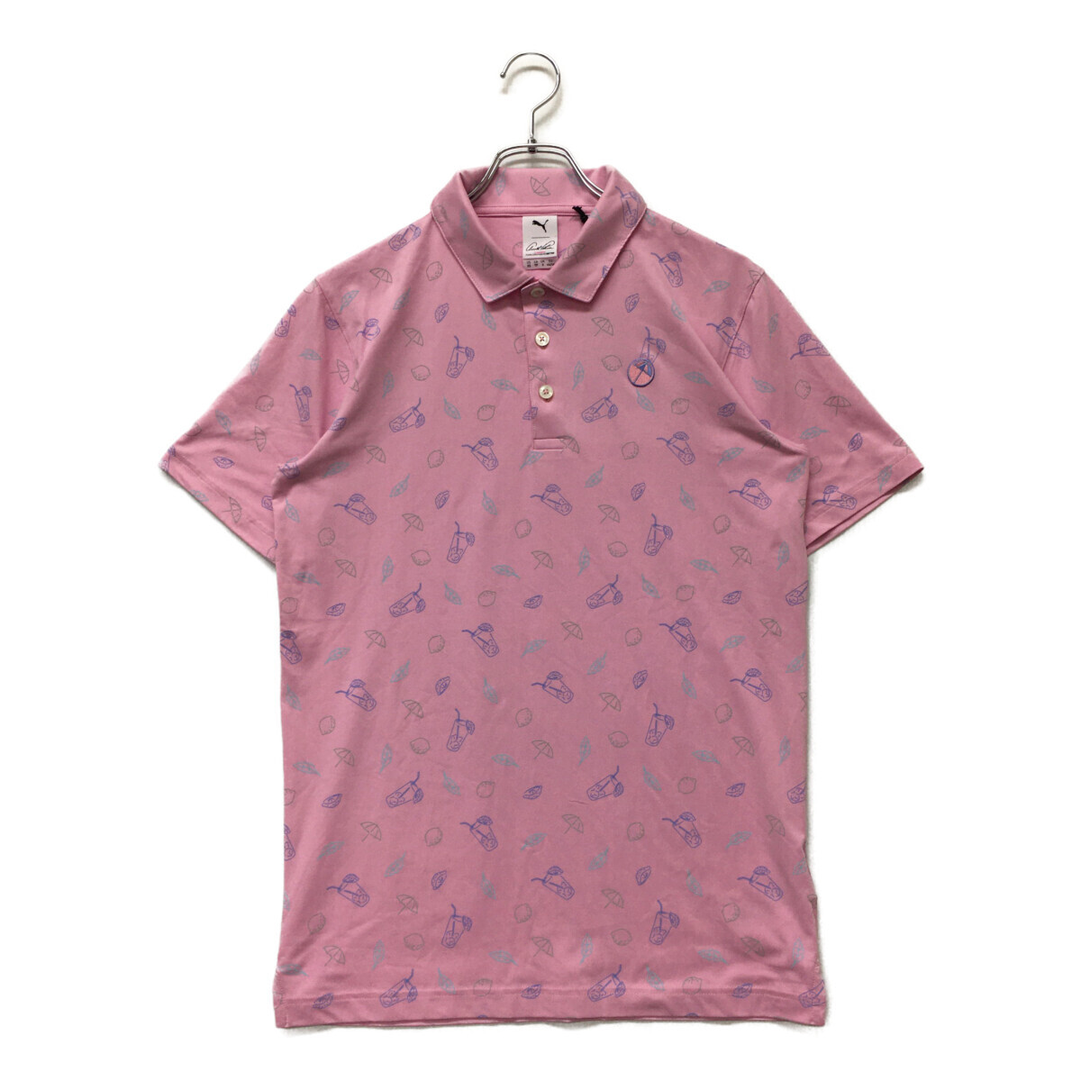 coco 未使用品【値下げ】 プーマ 半袖ポロシャツ XS USサイズ(S〜M相当) ピンク アーノルドパーマー メンズ ネコパケ発送可 96510拍卖