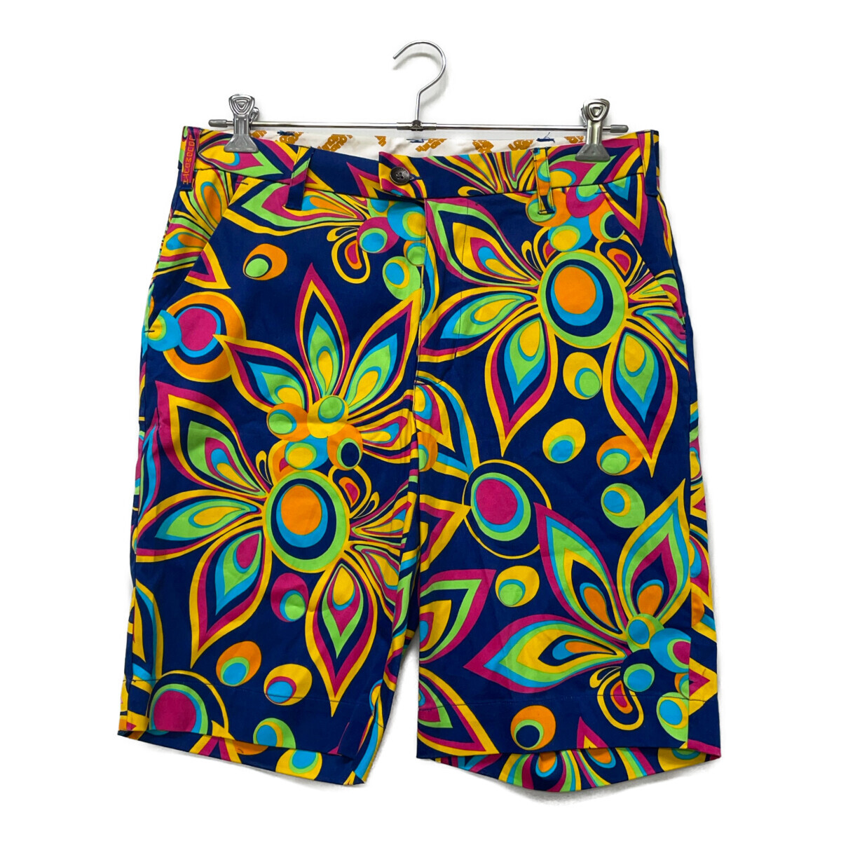 coco 中古【値下げ】 ラウドマウス LOUDMOUTH メンズ ハーフパンツ 34インチ(LL) 青 シャガデリック柄 レターパックプラス発送可 93912拍卖