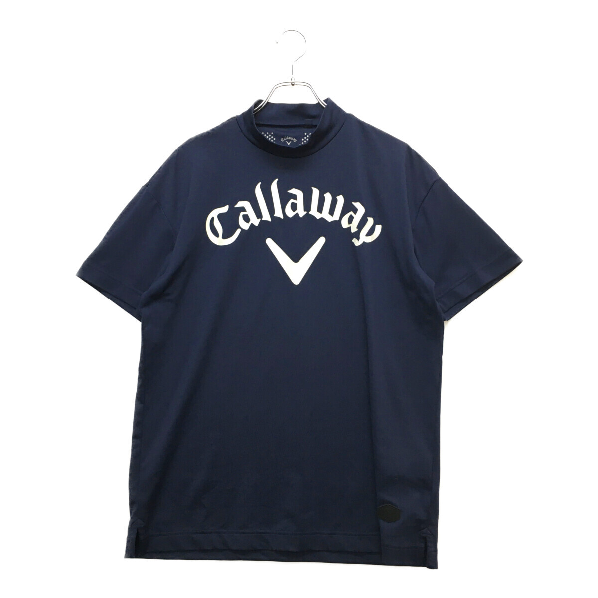 coco 中古【値下げ】 キャロウェイ Callaway メンズ 半袖シャツ L 紺 ネイビー モックネック レターパックプラス発送可 96074拍卖