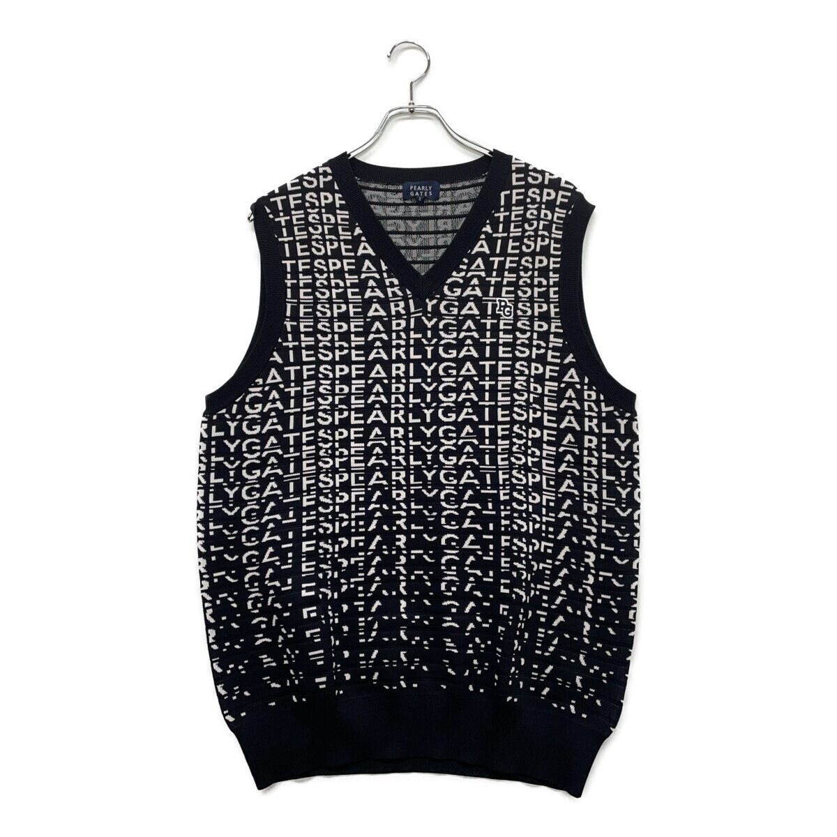 coco 中古【値下げ】 パーリーゲイツ PEARLY GATES メンズ ベスト 6(LL) ダークネイビー 紺 春秋 レターパックプラス発送可 91104拍卖