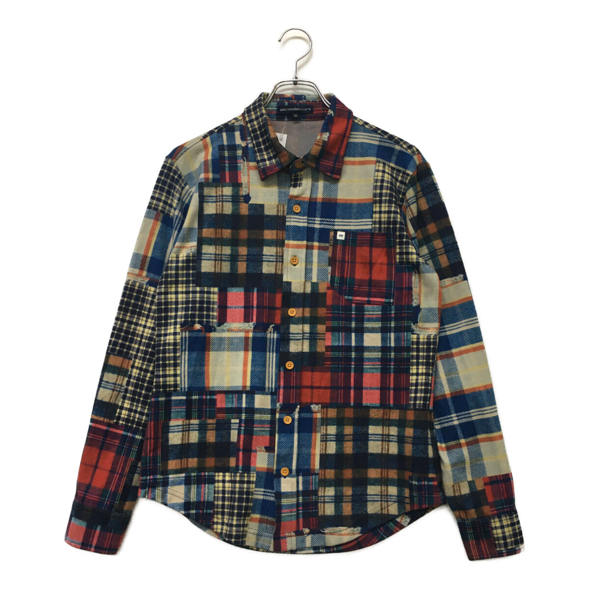 coco 中古【SALE】ロサーセン ROSASEN メンズ 長袖シャツ M 紺系 ネイビー系 チェック柄 レターパックプラス発送可 102666拍卖