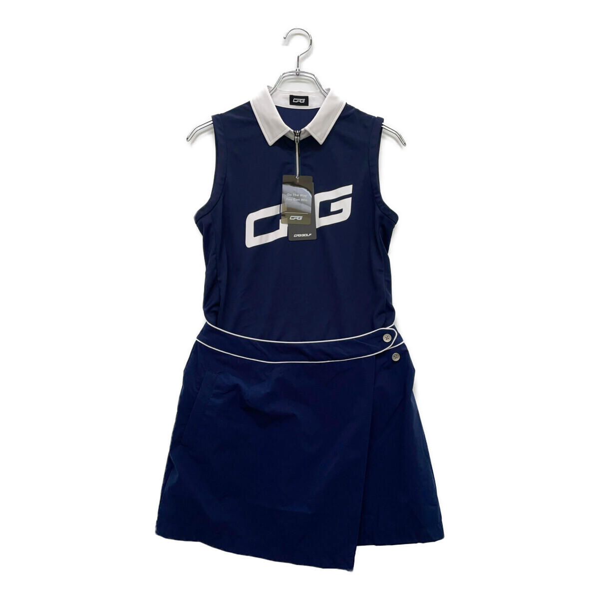 coco 未使【SALE】】 シーピージーゴルフ CPG GOLF レディース ワンピース 3(L) 紺 ノースリーブ レターパックプラス発送可 91357拍卖