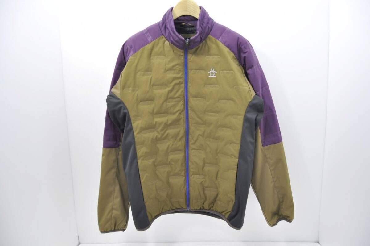 coco 中古【値下げ】 マンシングウェア Munsing wear メンズ ダウンジャケット L カーキ フルジップ アウター 防寒 73411拍卖
