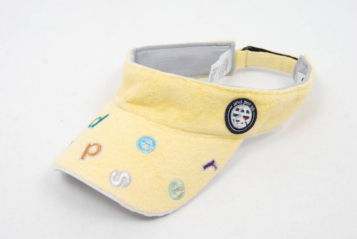 coco 中古【値下げ】 アンパスィ and per se サンバイザー フリー イエロー パイル地 レターパックプラス発送可 81519拍卖