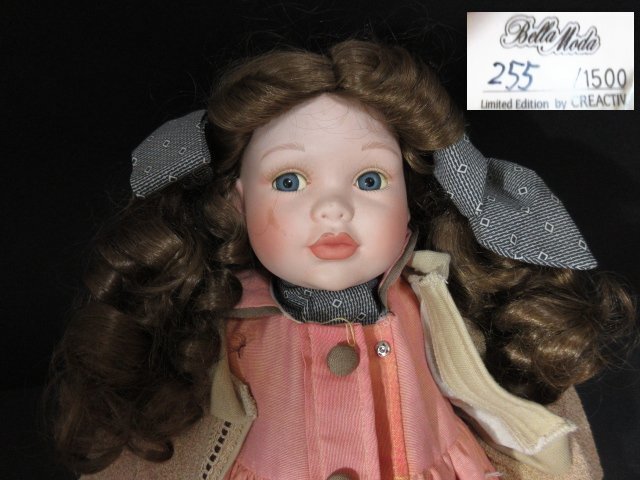 XD534△ アンティーク / ビスクドール / 可愛い女の子 / 全高56cm / 印字あり / 255/1500 / 陶器人形 ディスプレイ 置物拍卖