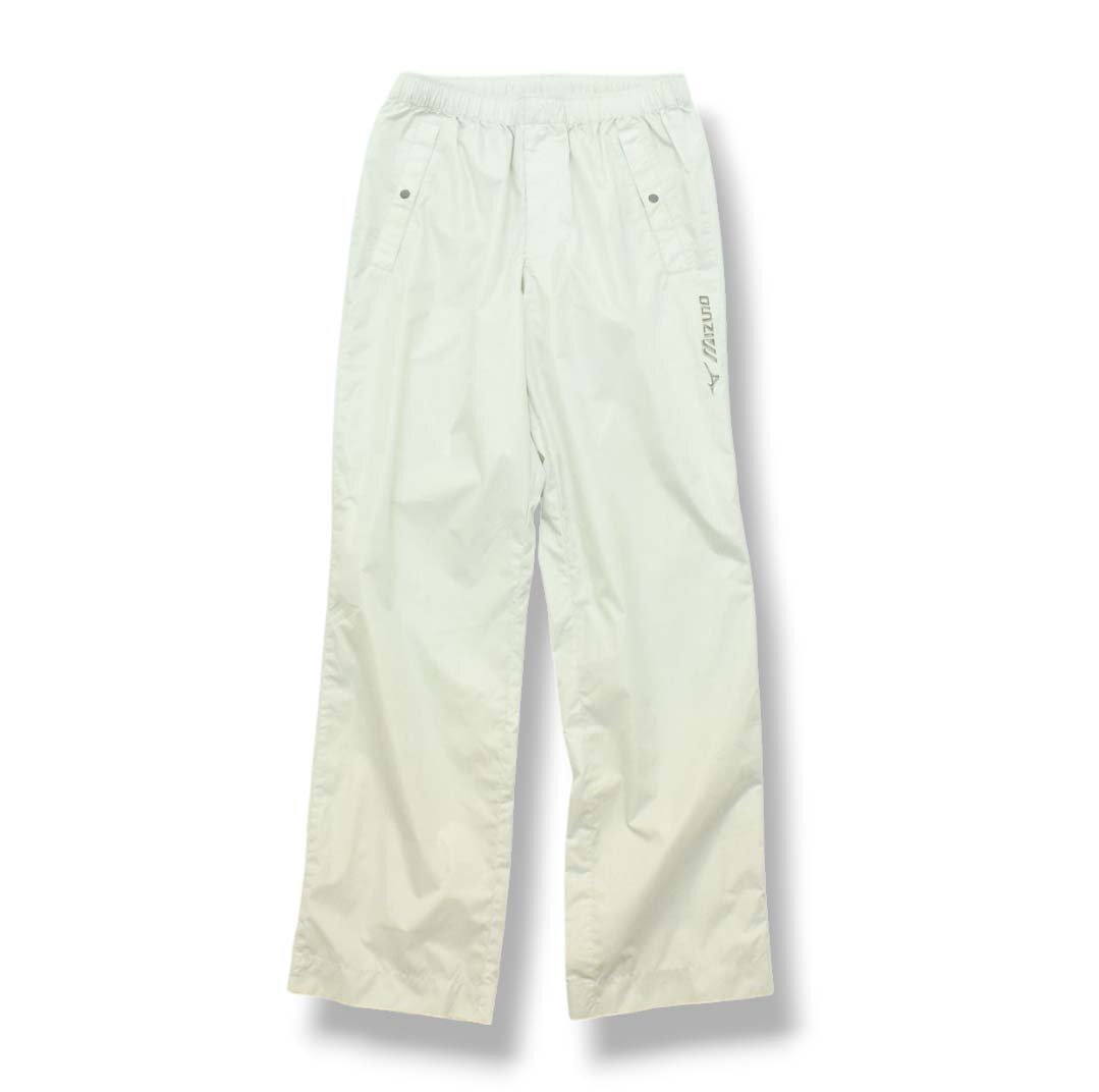 ★防風 防水 ミズノ ゴルフ MIZUNO GOLF イージー ウィンド パンツ M ライトグレー スポーツ ウェア ボトム ロゴ プリント メンズ 男性用★拍卖