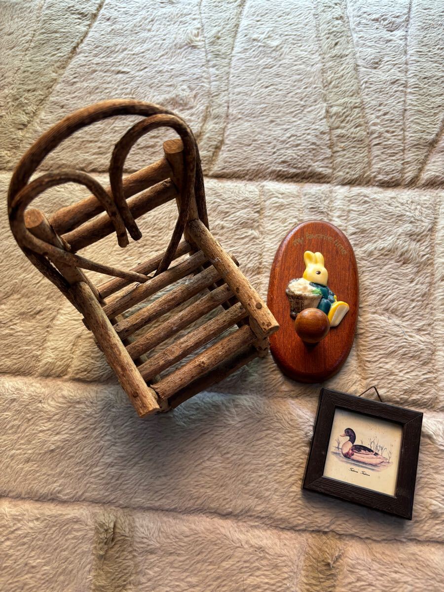 フックやミニチュア椅子、壁掛け額 セット拍卖