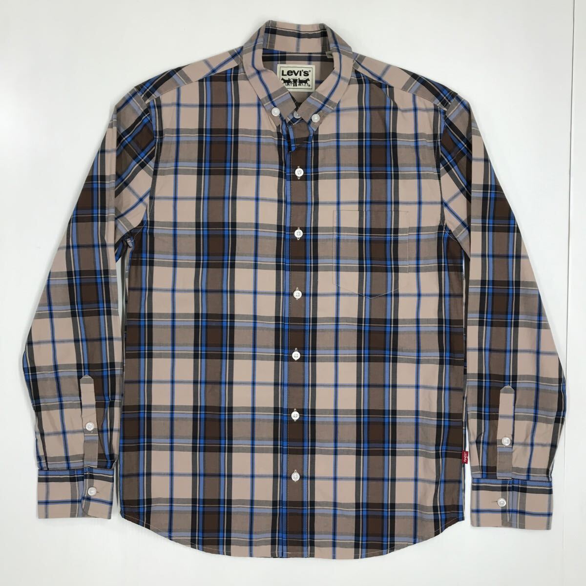 LEVI'S リーバイス 長袖シャツ ボタンダウン チェック柄 メンズ Sサイズ 410-19a拍卖