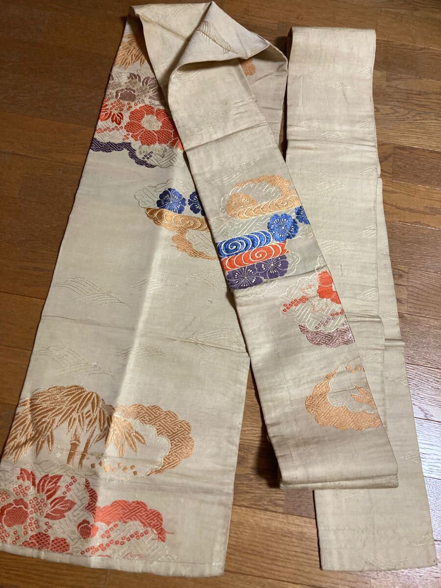 1862.アンティーク☆名古屋帯☆リメイクにも拍卖