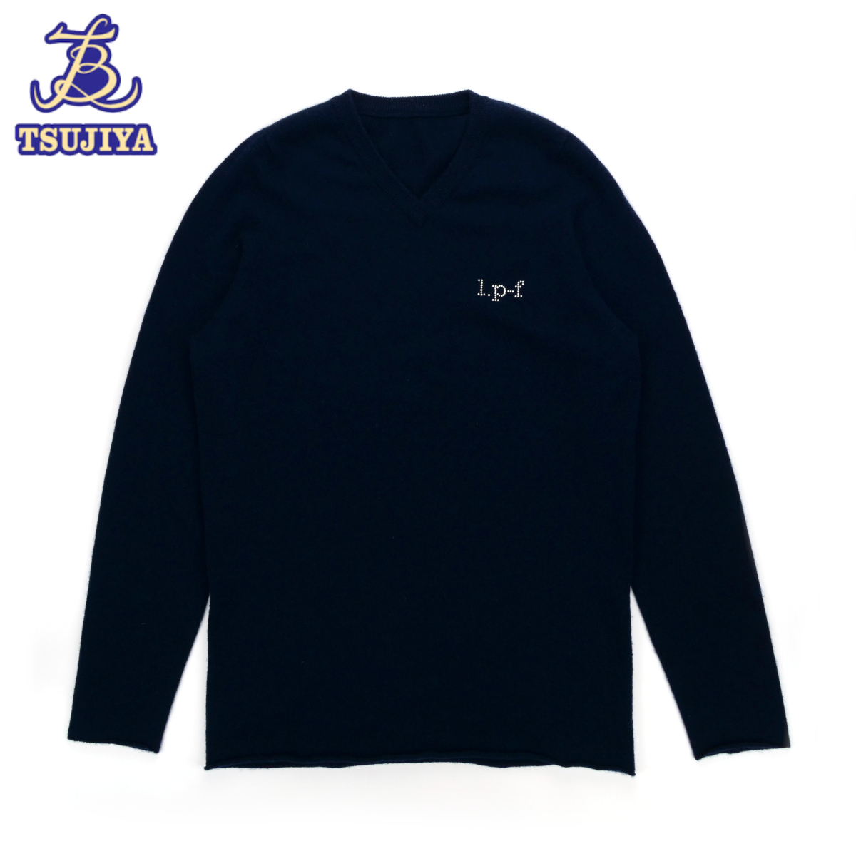 ★美品★Lucien Pellat-Finet ルシアンペラフィネ カシミアニットセーター ラインストーン ネイビー #S 中古A【辻屋質店A3109】拍卖