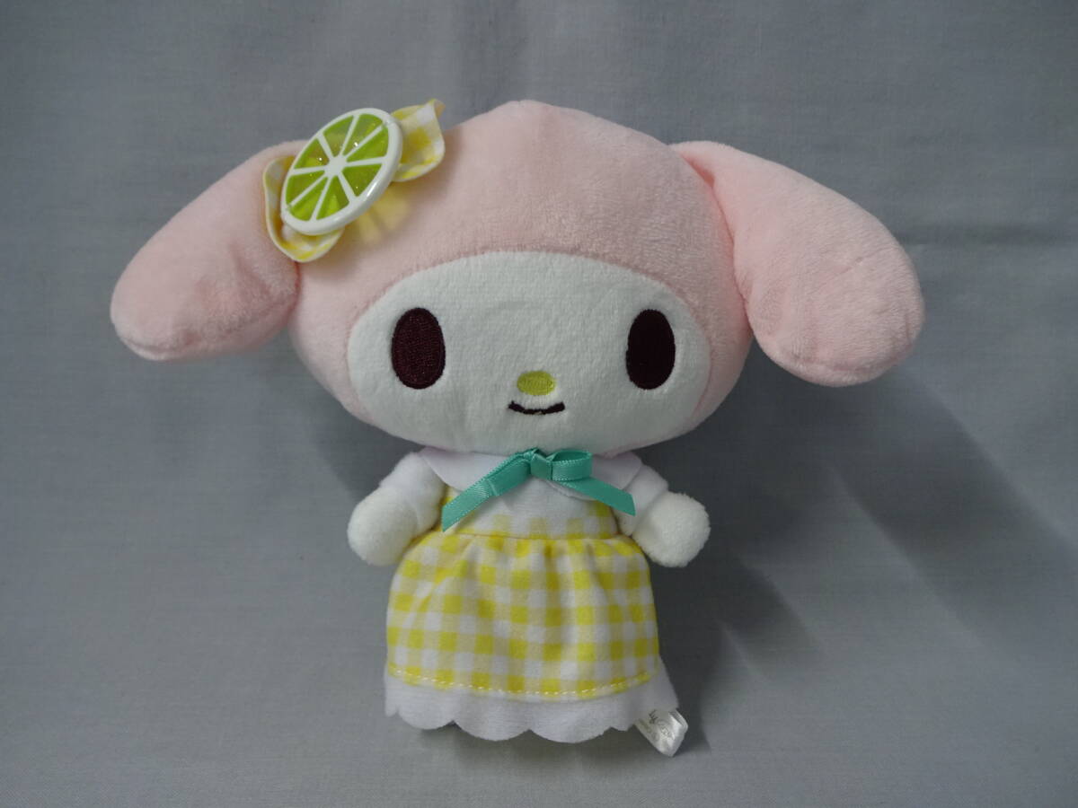 サンリオ マイメロ フルーツギンガムチェック ぬいぐるみ マスコット レモン イエロー拍卖