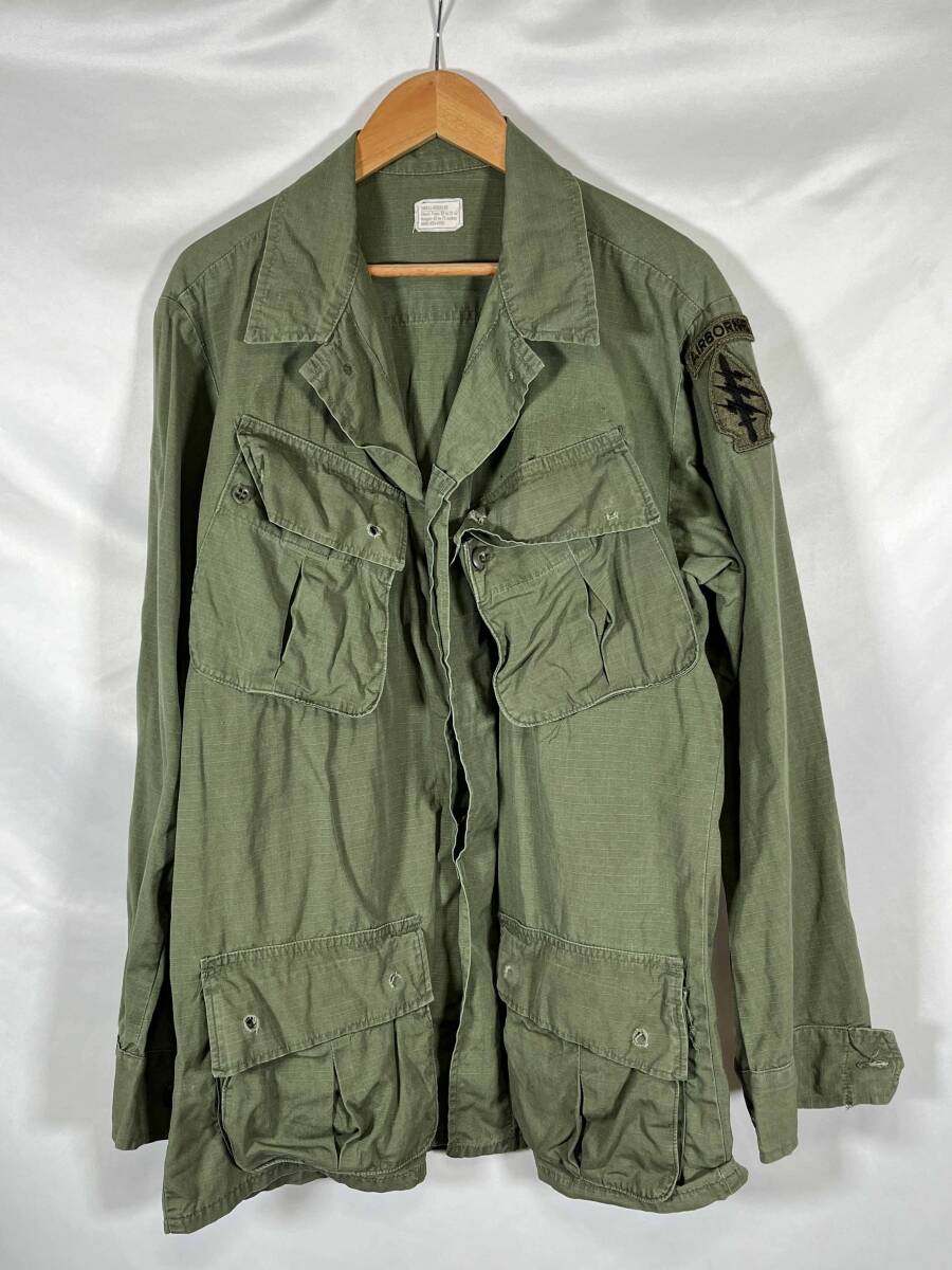 実物 1960年代 アメリカ軍 ジャングルファティーグ OG-107 シャツ ERDL 複数出品 ベトナム戦争 中古品 放出品 B拍卖