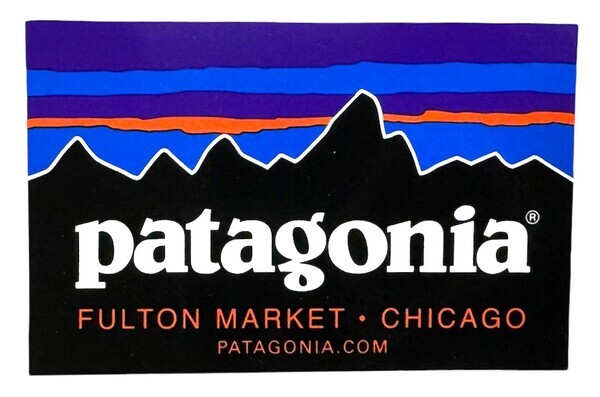 訳有 パタゴニア ステッカー フルトン マーケット シカゴ PATAGONIA FULTON MARKET CHICAGO 海外 店舗 アメリカ USA フィッツロイ シール拍卖