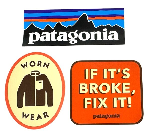 訳有 パタゴニア ステッカー 3種セット PATAGONIA STICKERS SET フィッツロイ WORN WEAR P6 P-6 レトロX キャンペーン コレクション シール拍卖