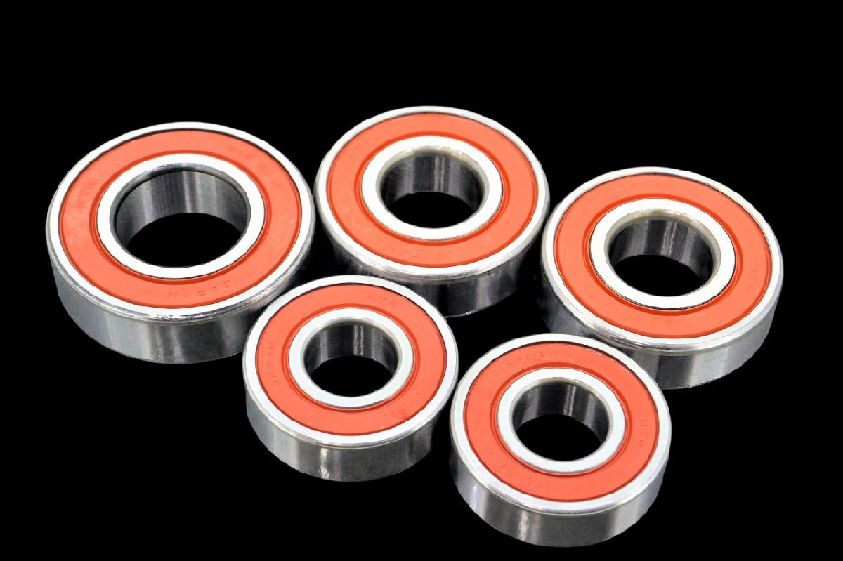 NTN 高耐久性 LLU モンキー125 (JB02/JB03) 用 前後 ホイール ベアリングセット 5個(1台分) タイヤ交換の際に拍卖