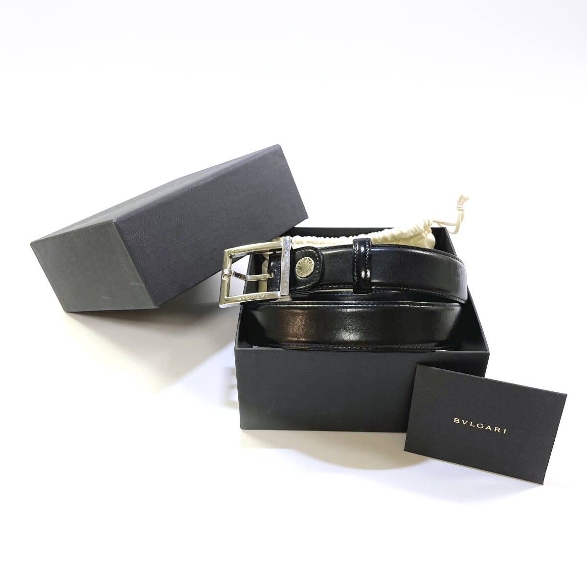 BVLGARI ブルガリ メンズ レザー ベルト(使用品)拍卖
