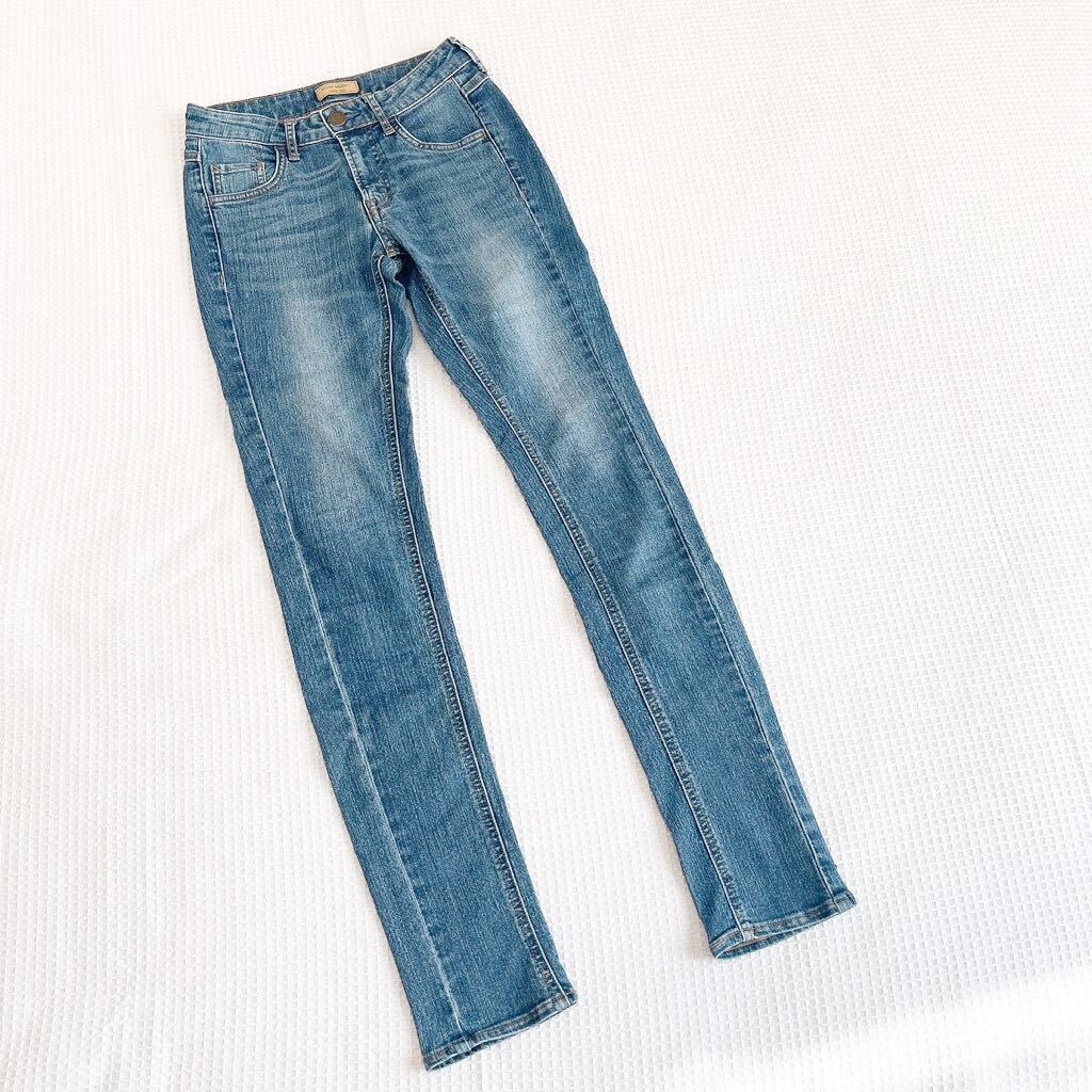 ★美品★Heart Marketハートマーケット美脚デニムパンツ ジーンズ スリムSSサイズ レディース ボトム美ライン スキニーパンツXSサイズ拍卖