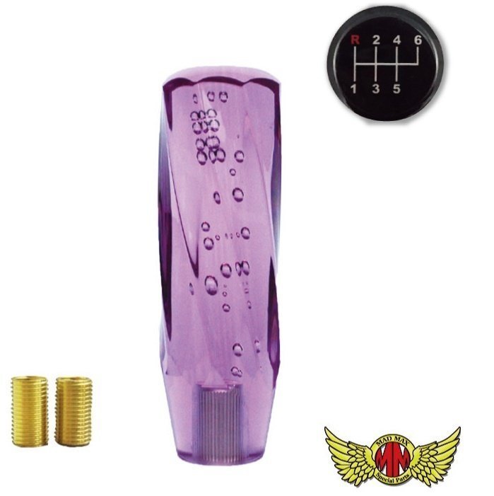 MADMAX トラック用品 ツイスト シフトノブ 泡 150mm パープル ふそう ベストワンファイター用/変換アダプター付【送料800円】拍卖