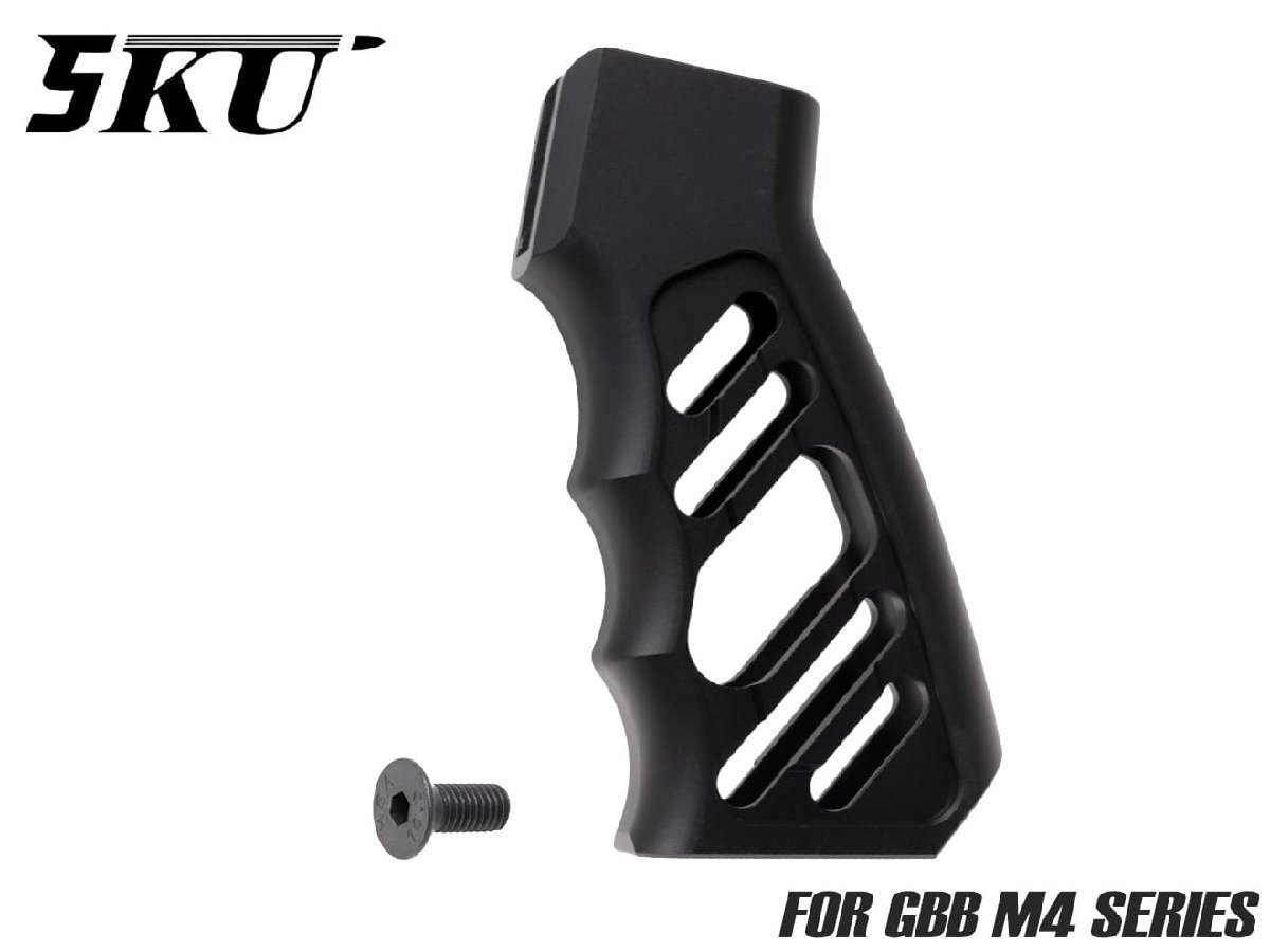 5KU-GBGR-003B 5KU Tyrantタイプ LWP アルミCNC グリップ for GBB M4 GB-154-BK拍卖