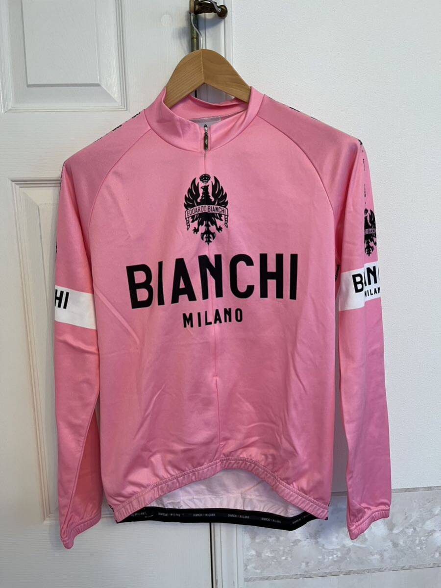 【送料無料】Bianchi (ビアンキ)Lサイズ (Men's)サイクルジャージ 長袖 MADE IN ITALY拍卖