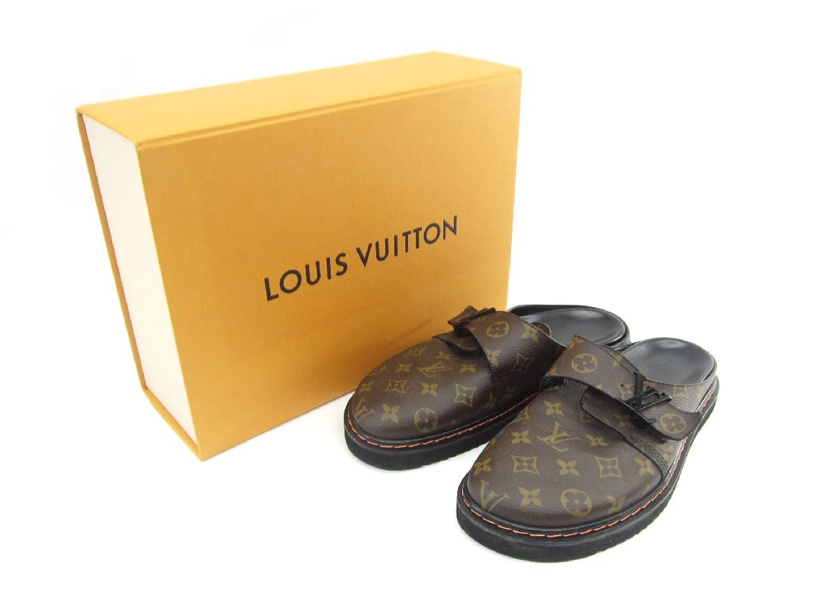 LOUIS VUITTON ルイヴィトン ミュールサンダル LV イージー・ライン 1A8WIB SIZE:8 メンズ 靴 ∠UP4556拍卖