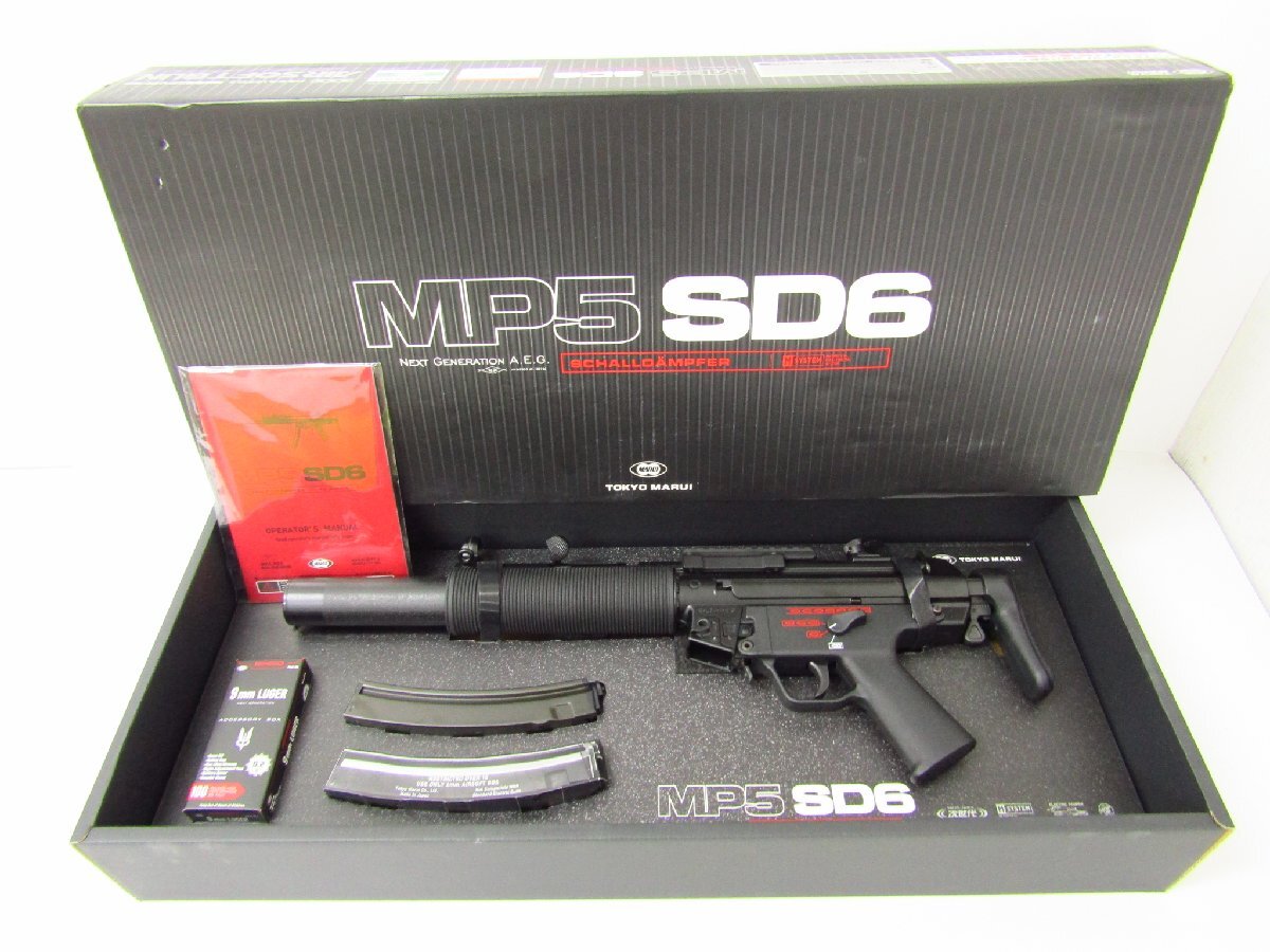 東京マルイ 次世代電動ガン MP5 SD6 スペアマガジン・マウントベース付き ◆ TY14737拍卖