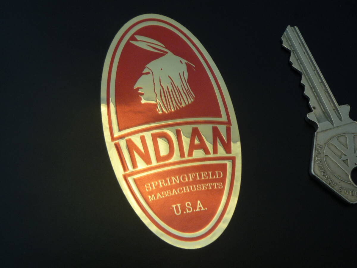 Indian インディアン 80 × 40mm 車 バイク ステッカー デカール 送料無料拍卖